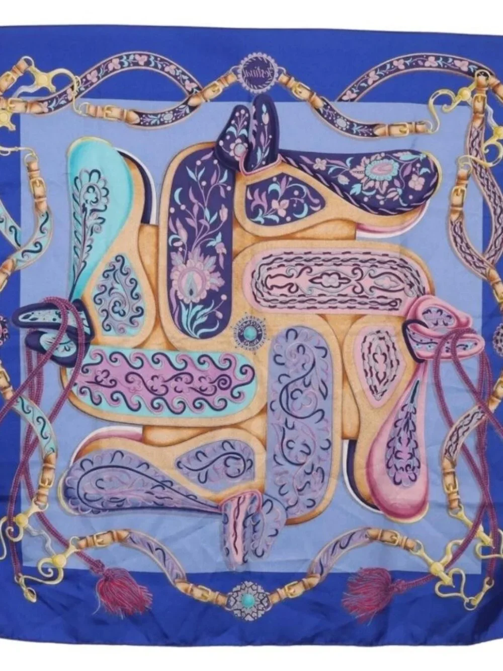 HERMES Carre 90 Scarf Silk 